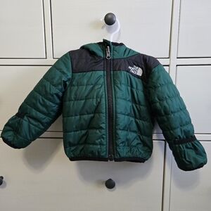 The North Face Kids Green and Black Puffer Jacket